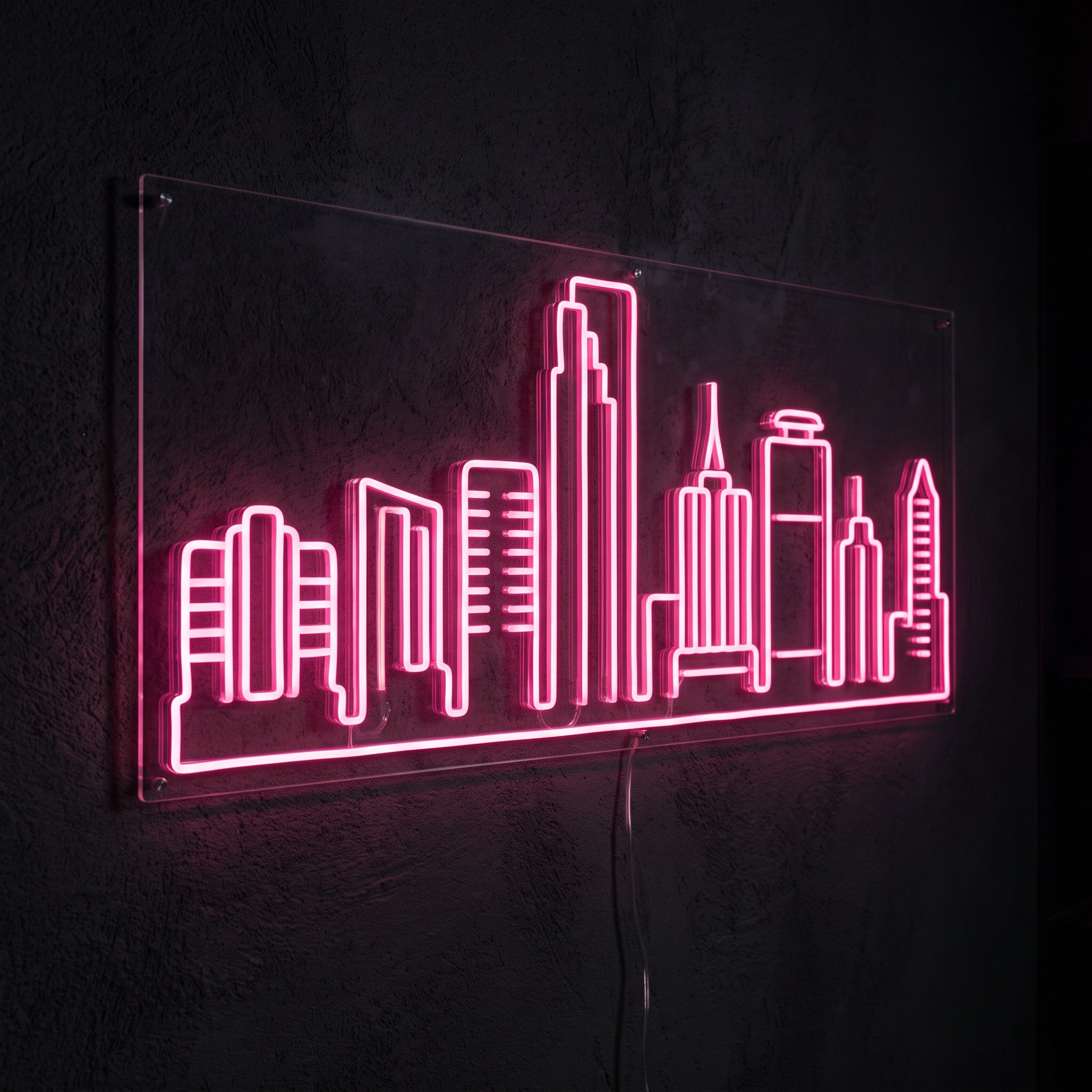 Miami Skyline Neon Sign