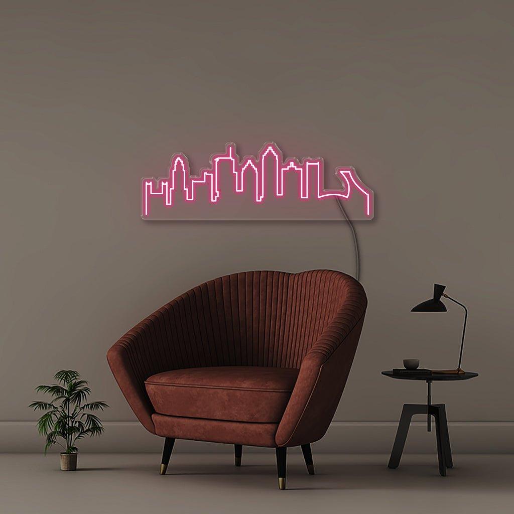 Montreal Cityscape - Neonific - LED Neon Signs - 36" (91cm) - Pink