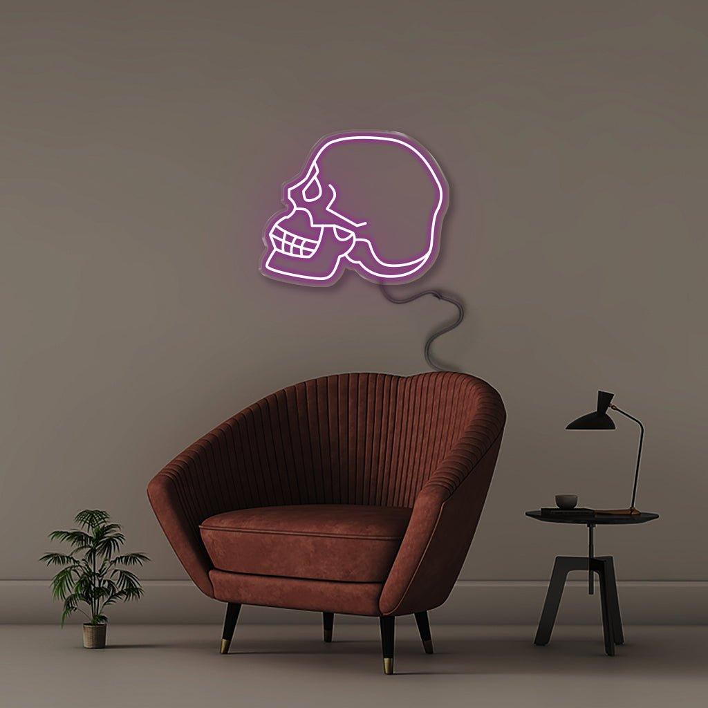 Neon Skull - Neonific - LED Neon Signs - 50 CM - Blue