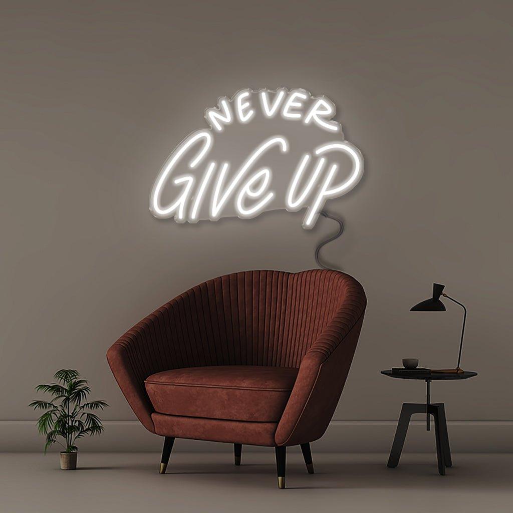 Never Give Up - Neonific - LED Neon Signs - 50 CM - Blue