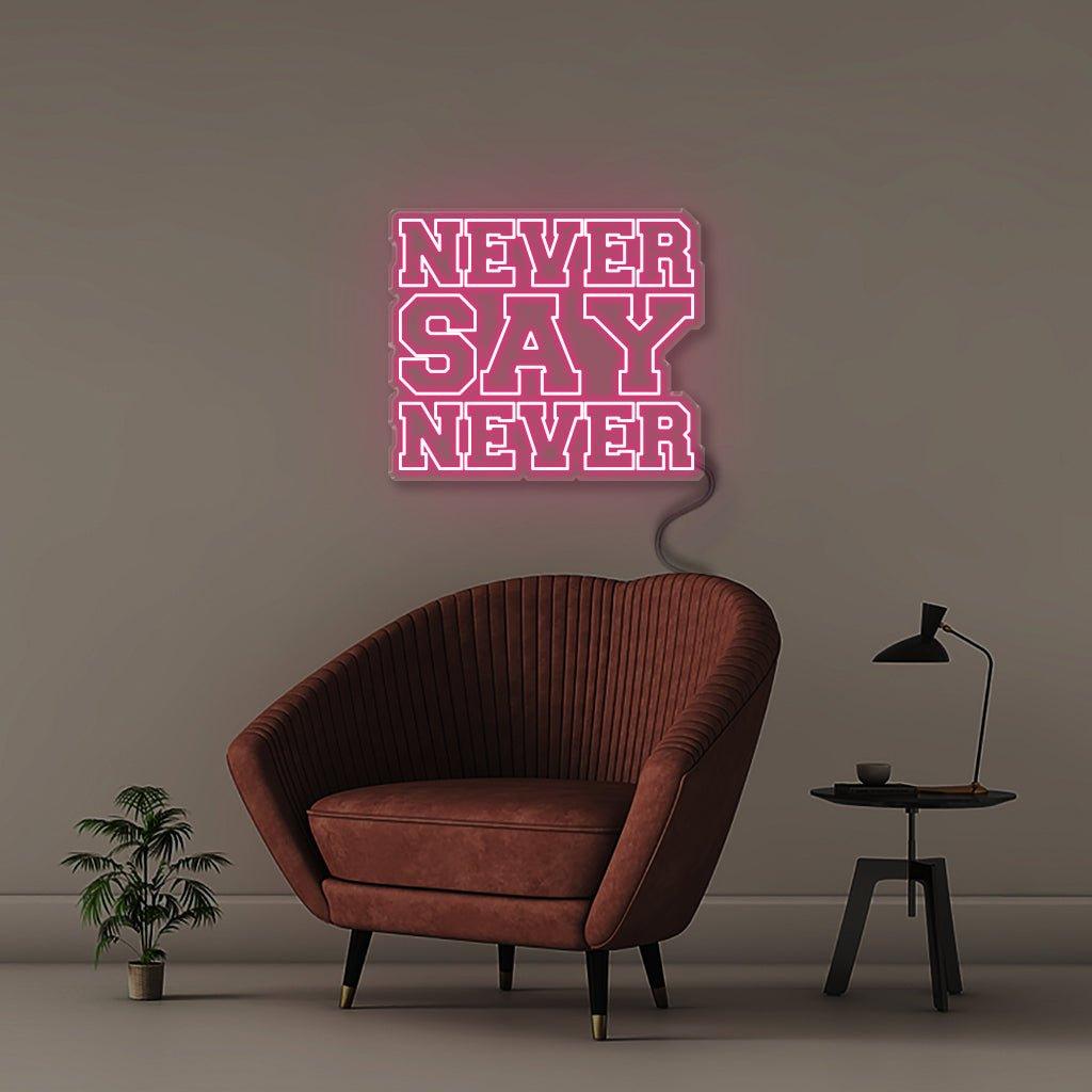 Never say Never - Neonific - LED Neon Signs - 75 CM - Blue