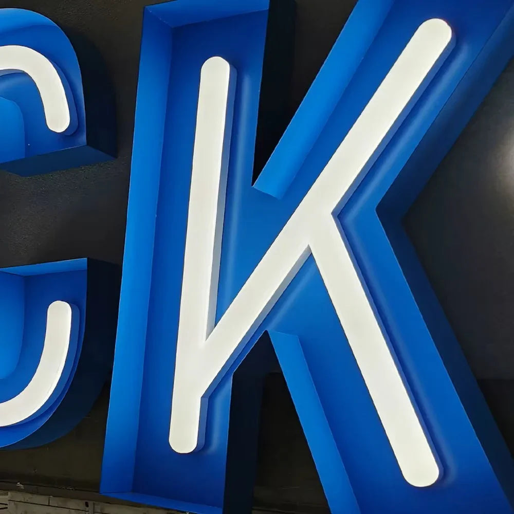 Google Signage Lettering Open Face Neon Letters UK | Built-up Shop Signs | Custom LED Signage ...