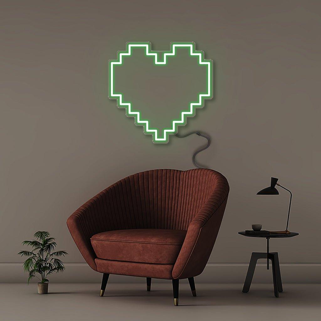 Pixel Heart - Neonific - LED Neon Signs - 50 CM - Blue