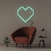 Pixel Heart - Neonific - LED Neon Signs - 50 CM - Blue