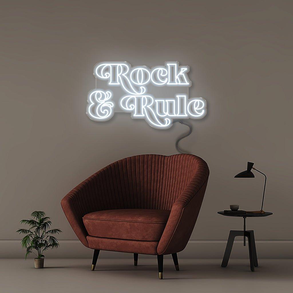 Rock & Rule - Neonific - LED Neon Signs - 50 CM - Blue