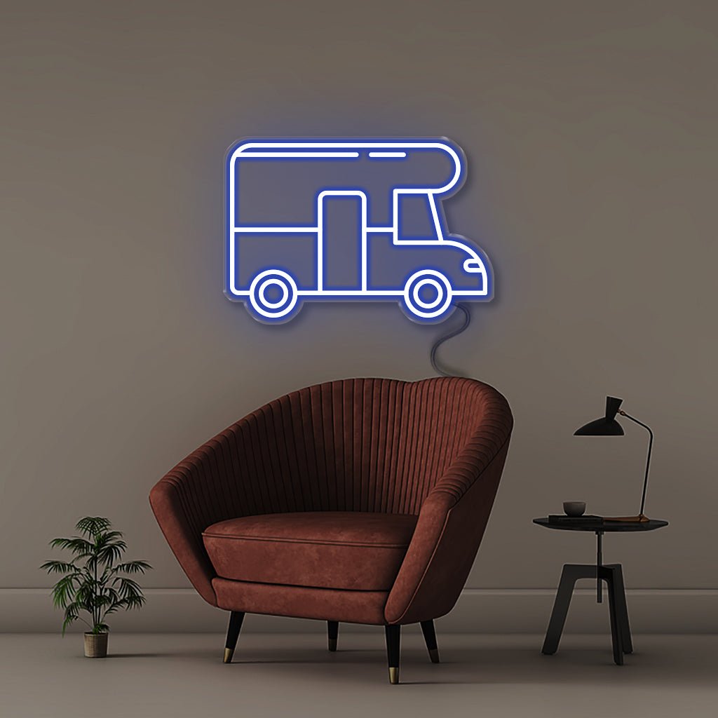 RV Truck - Neonific - LED Neon Signs - 18" (46cm) - Blue
