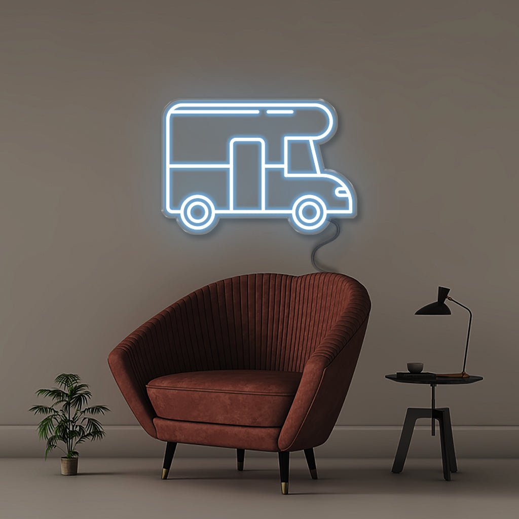 RV Truck - Neonific - LED Neon Signs - 18" (46cm) - Light Blue