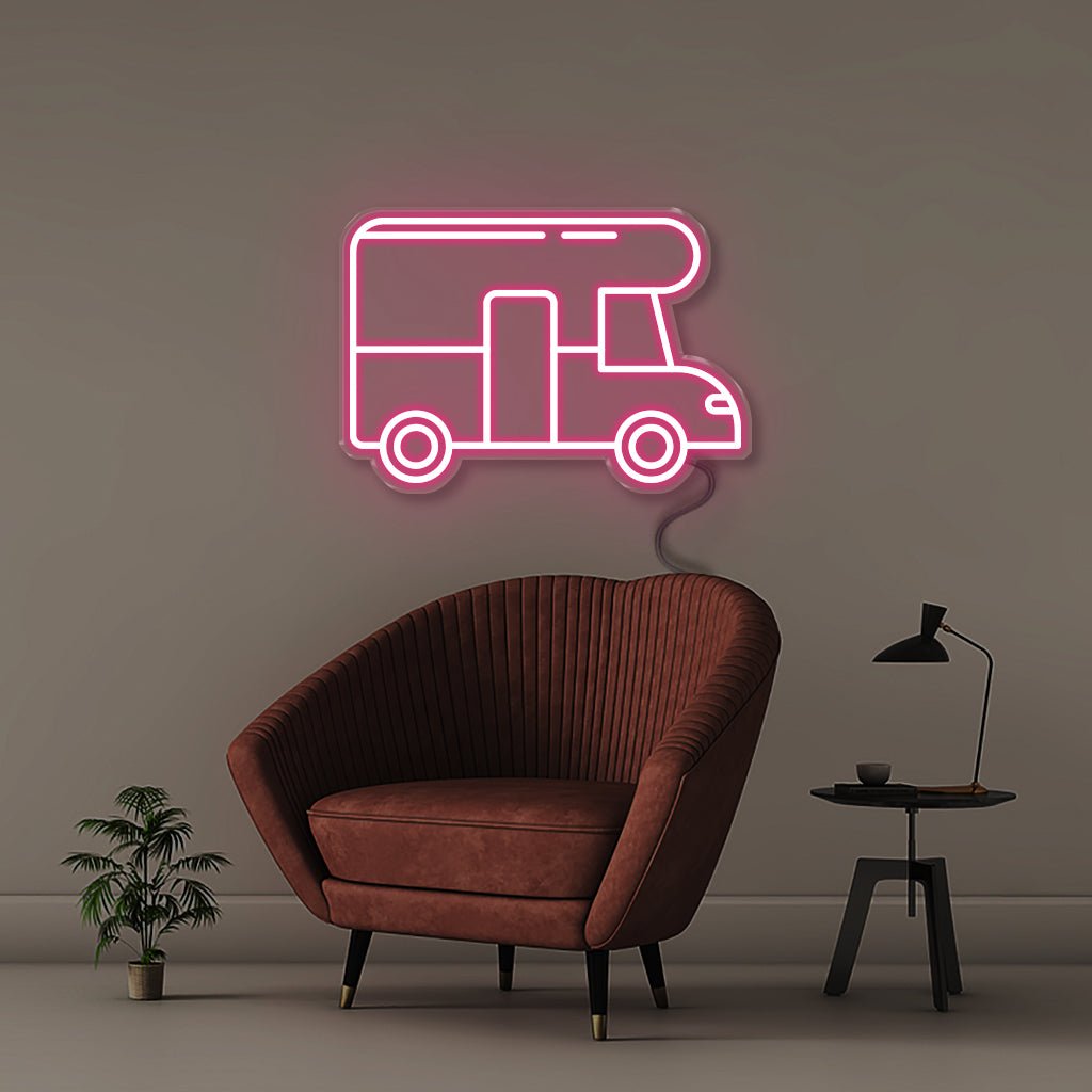 RV Truck - Neonific - LED Neon Signs - 18" (46cm) - Pink