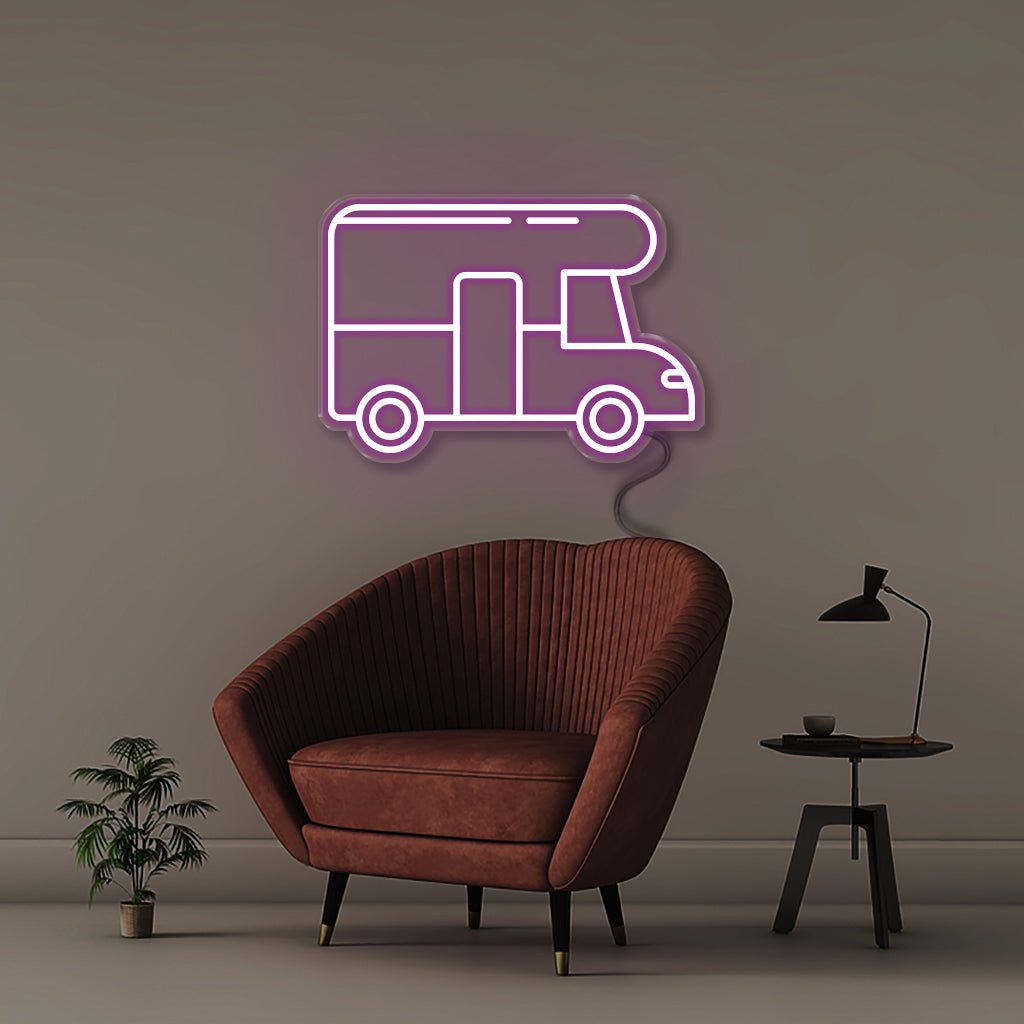 RV Truck - Neonific - LED Neon Signs - 18" (46cm) - Purple