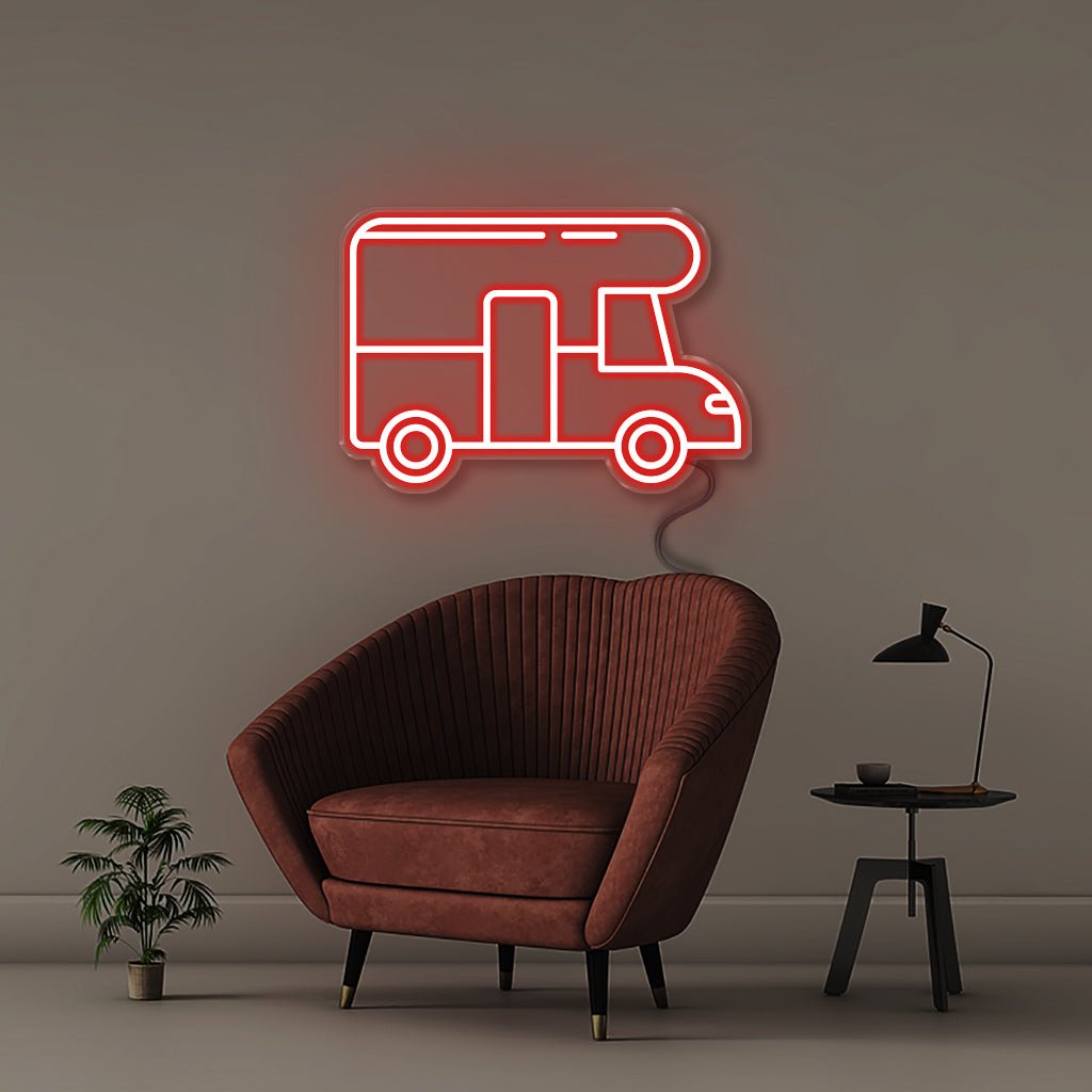 RV Truck - Neonific - LED Neon Signs - 18" (46cm) - Red