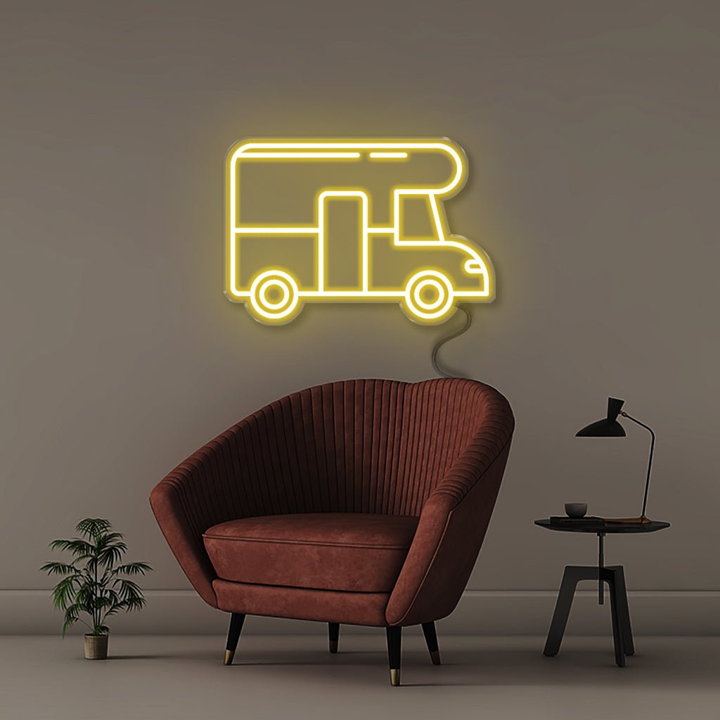 RV Truck - Neonific - LED Neon Signs - 18" (46cm) - Yellow