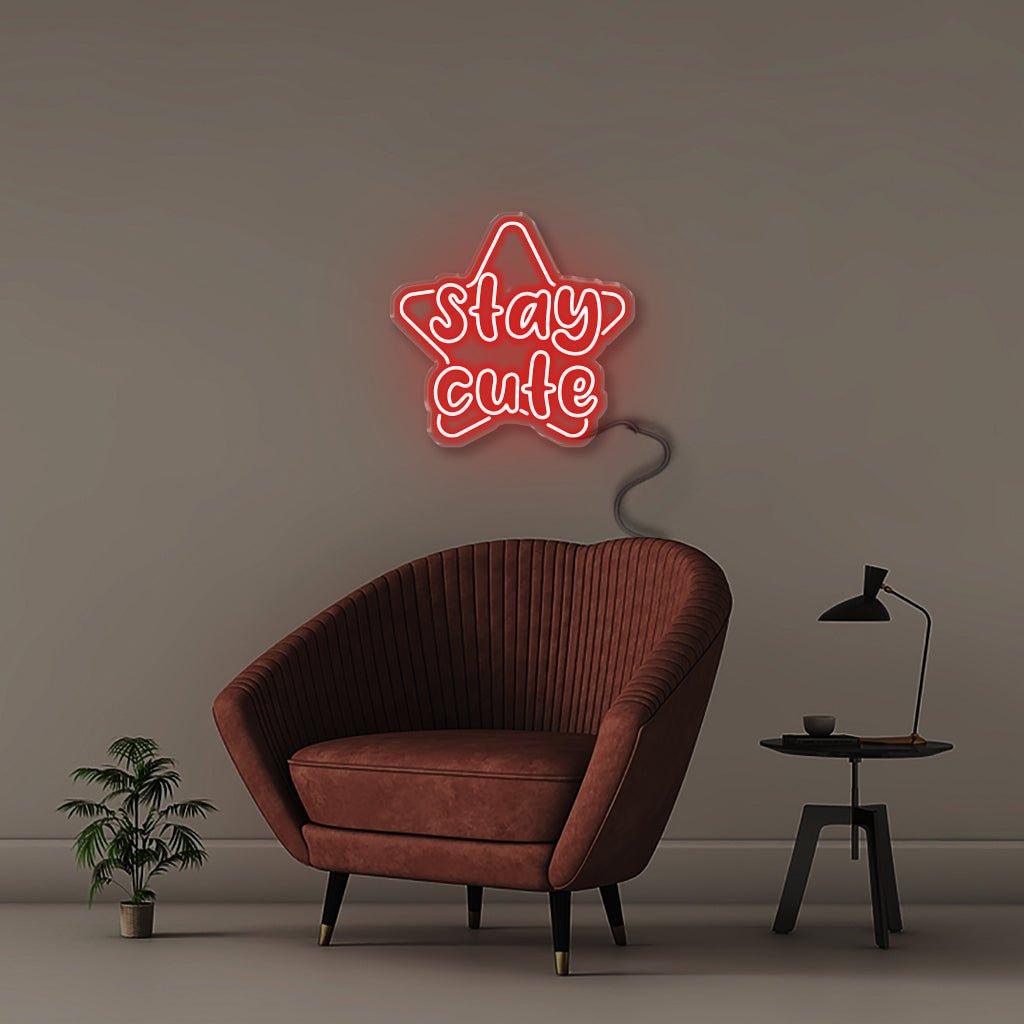 Stay Cute - Neonific - LED Neon Signs - 50 CM - Blue