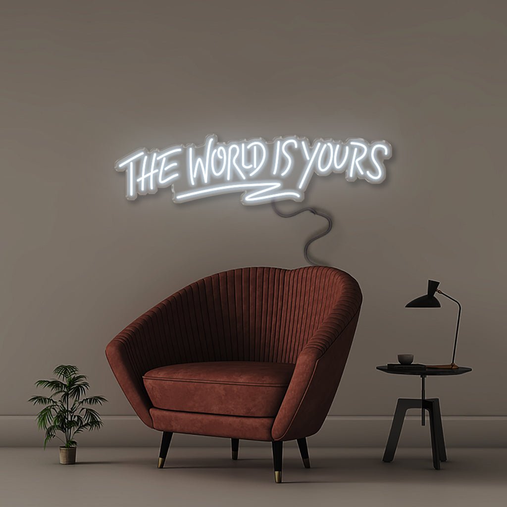 The world is yours - Neonific - LED Neon Signs - 30" (76cm) - Cool White