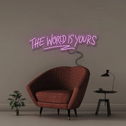The world is yours - Neonific - LED Neon Signs - 30" (76cm) - Purple