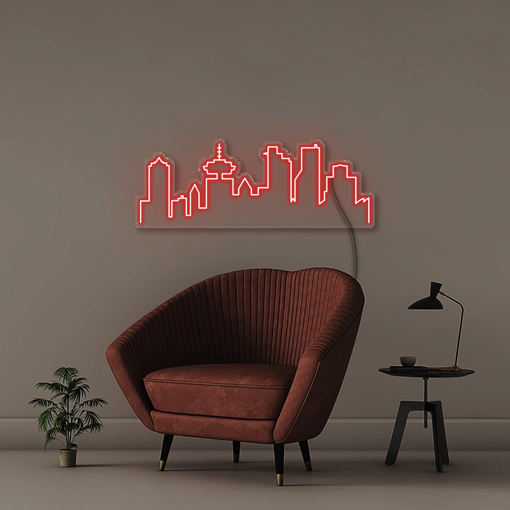 Vancouver Cityscape - Neonific - LED Neon Signs - 36" (91cm) - Red