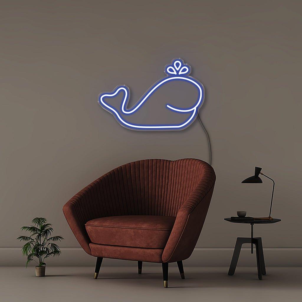 Whale - Neonific - LED Neon Signs - 18" (46cm) - Blue