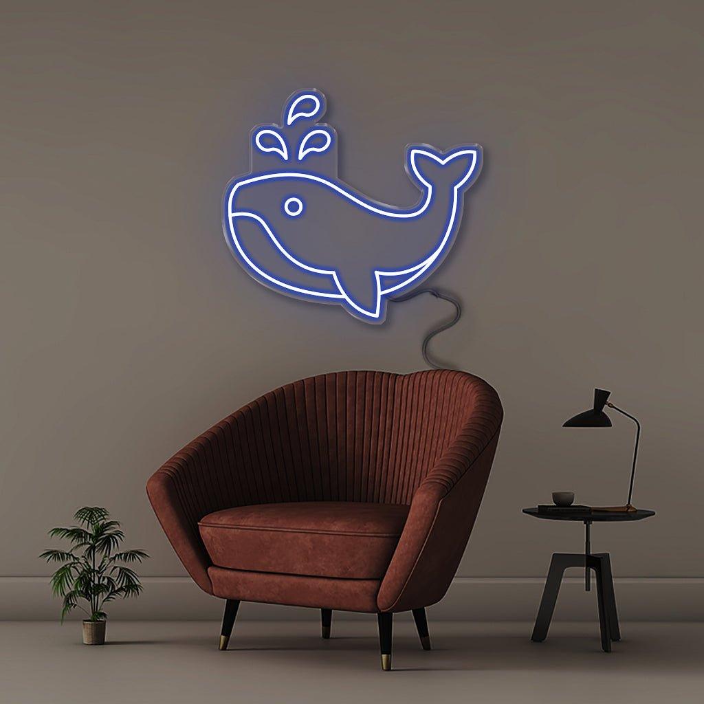 Whale - Neonific - LED Neon Signs - 18" (46cm) - Blue