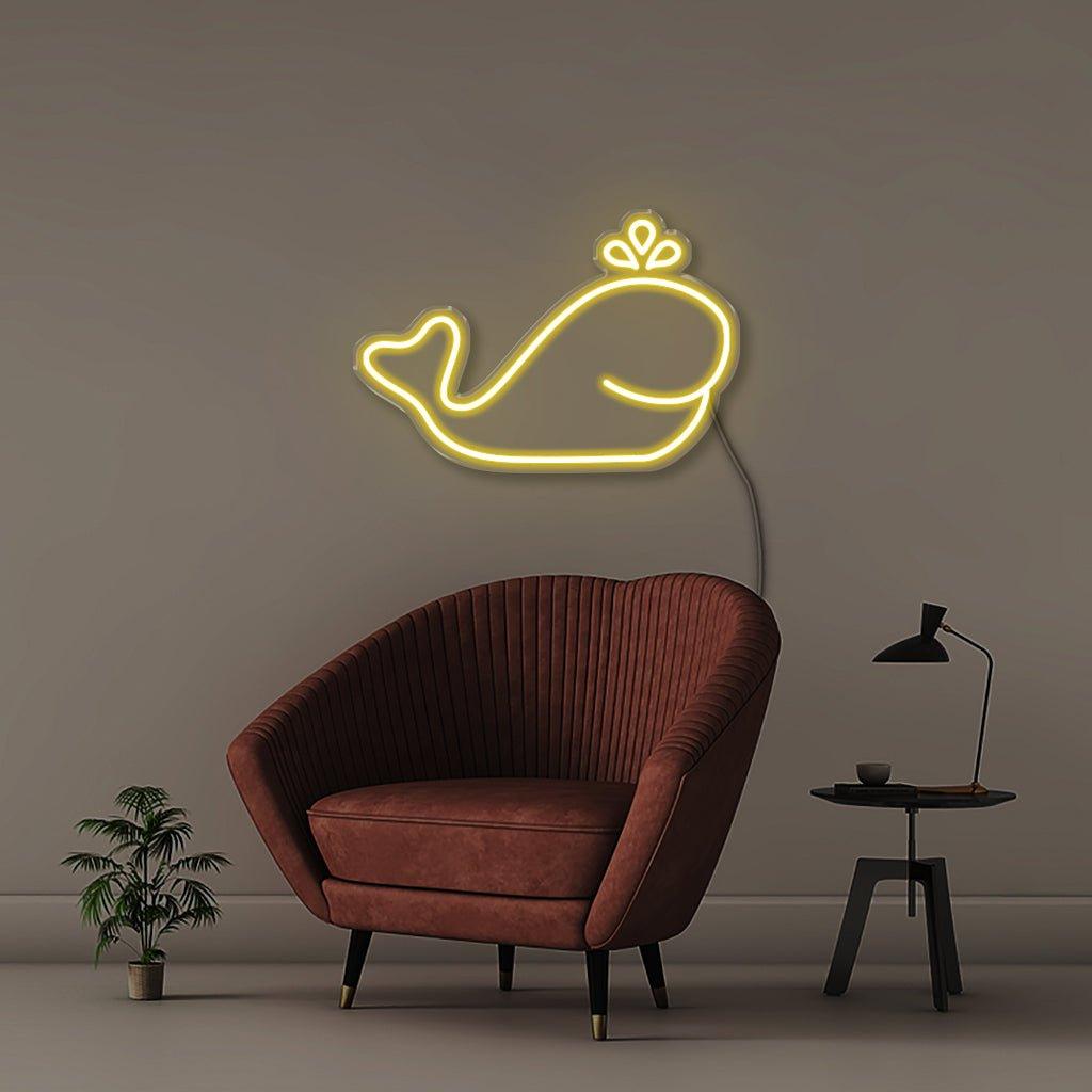 Whale - Neonific - LED Neon Signs - 18" (46cm) - Yellow