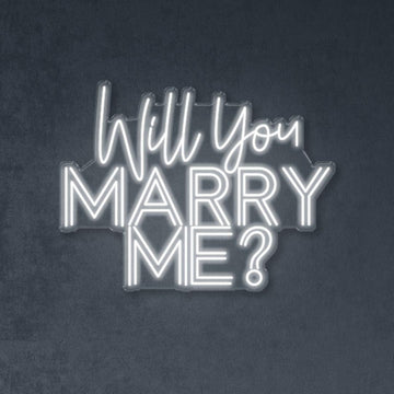 Will you marry me Double - lined - Neonific - LED Neon Signs - 30" (76cm) - Cool White