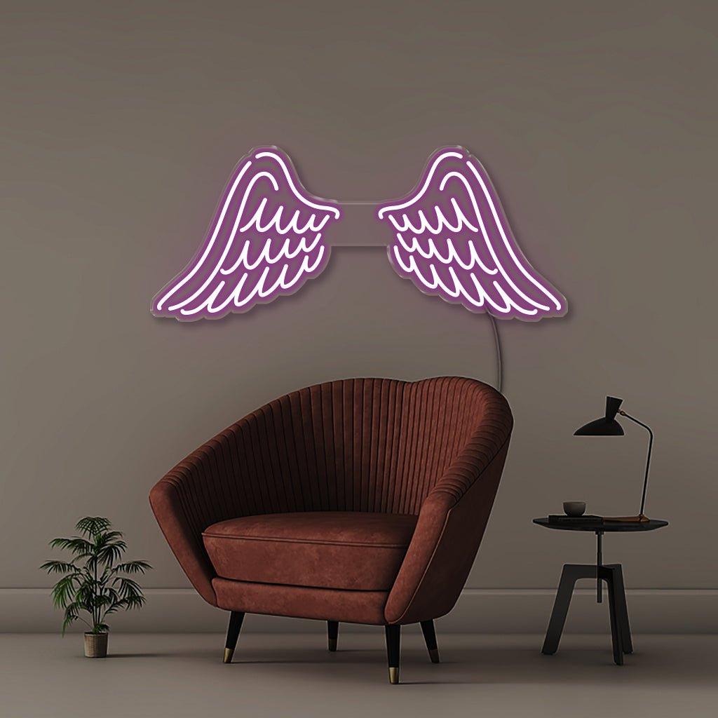 Wings - Neonific - LED Neon Signs - 30" (76cm) - Purple