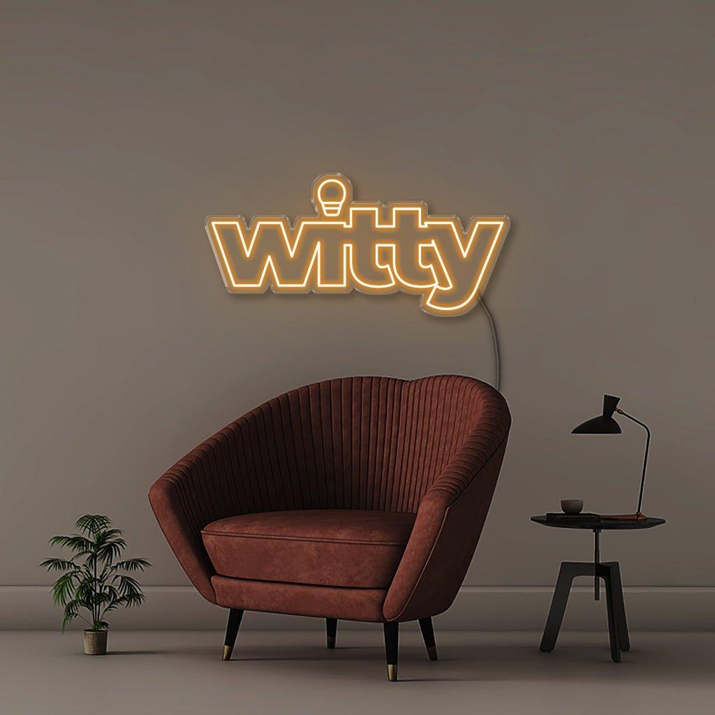 Witty - Neonific - LED Neon Signs - 24" (61cm) - Orange