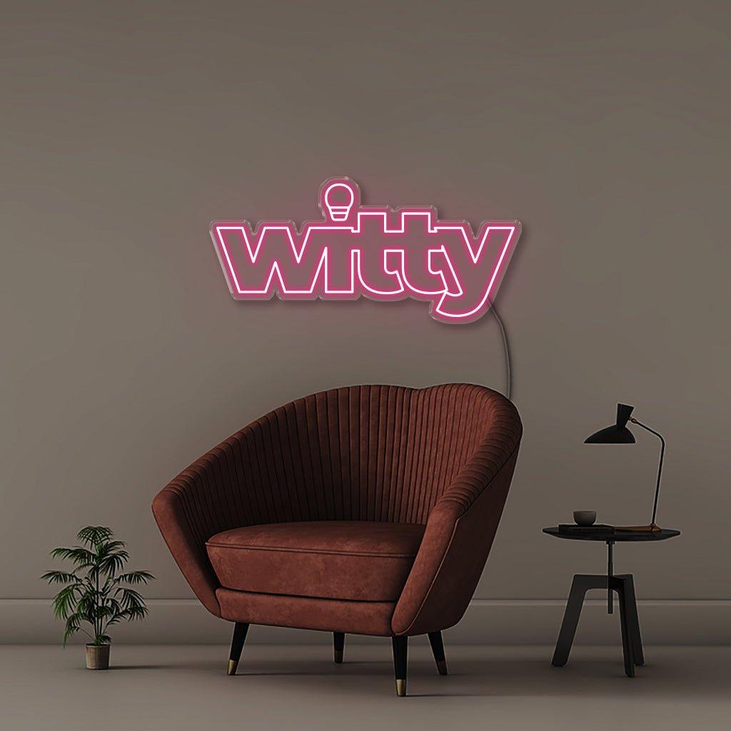 Witty - Neonific - LED Neon Signs - 24" (61cm) - Pink