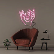 Woman Face - Neonific - LED Neon Signs - 24" (61cm) - Light Pink