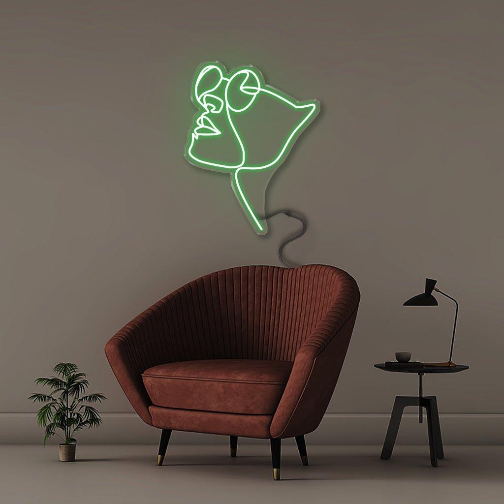 Woman Face2 - Neonific - LED Neon Signs - 24" (61cm) - Green