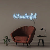 Wonderful - Neonific - LED Neon Signs - 36" (91cm) - Light Blue