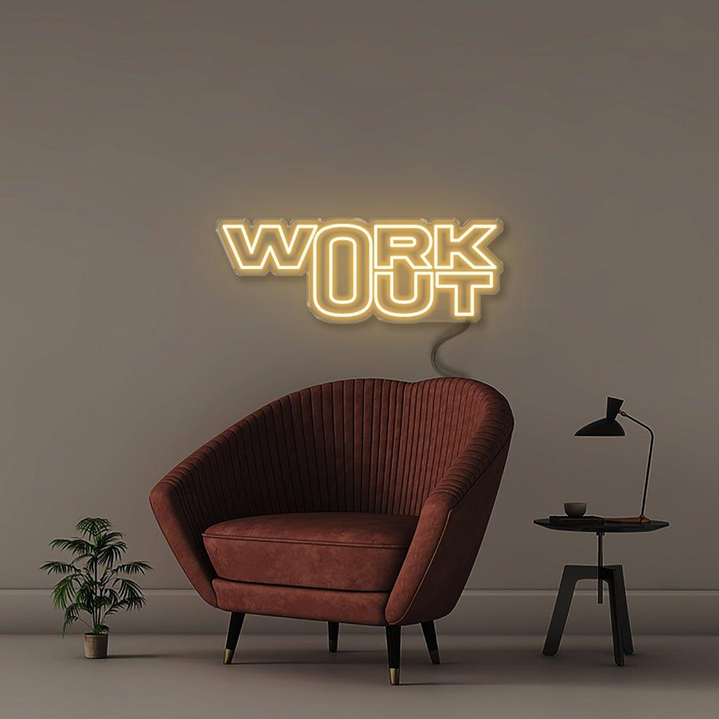 Work Out - Neonific - LED Neon Signs - 18" (46cm) - Warm White