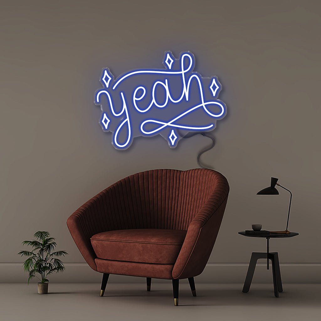 Yeah - Neonific - LED Neon Signs - 24" (61cm) - Blue