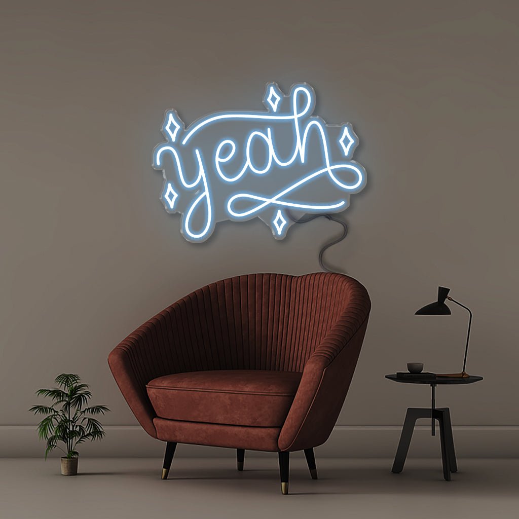 Yeah - Neonific - LED Neon Signs - 24" (61cm) - Light Blue