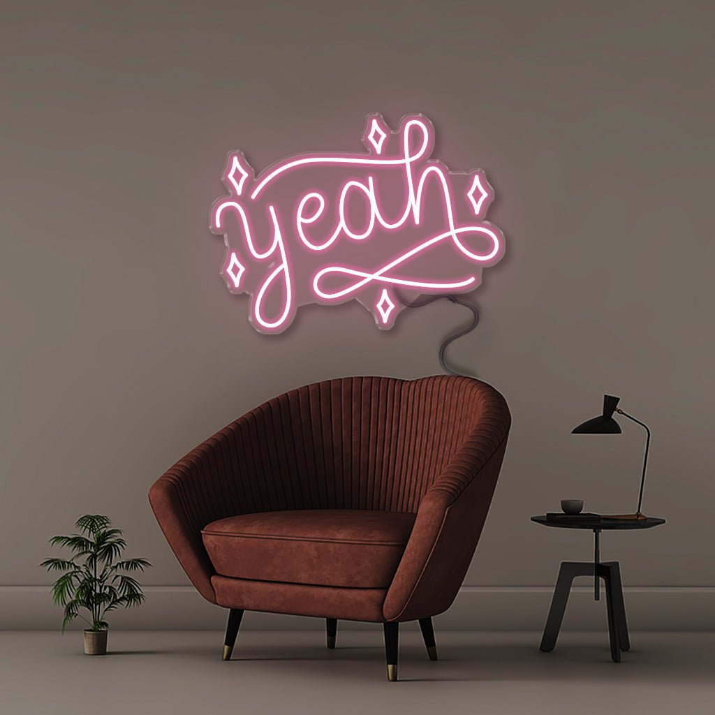 Yeah - Neonific - LED Neon Signs - 24" (61cm) - Light Pink