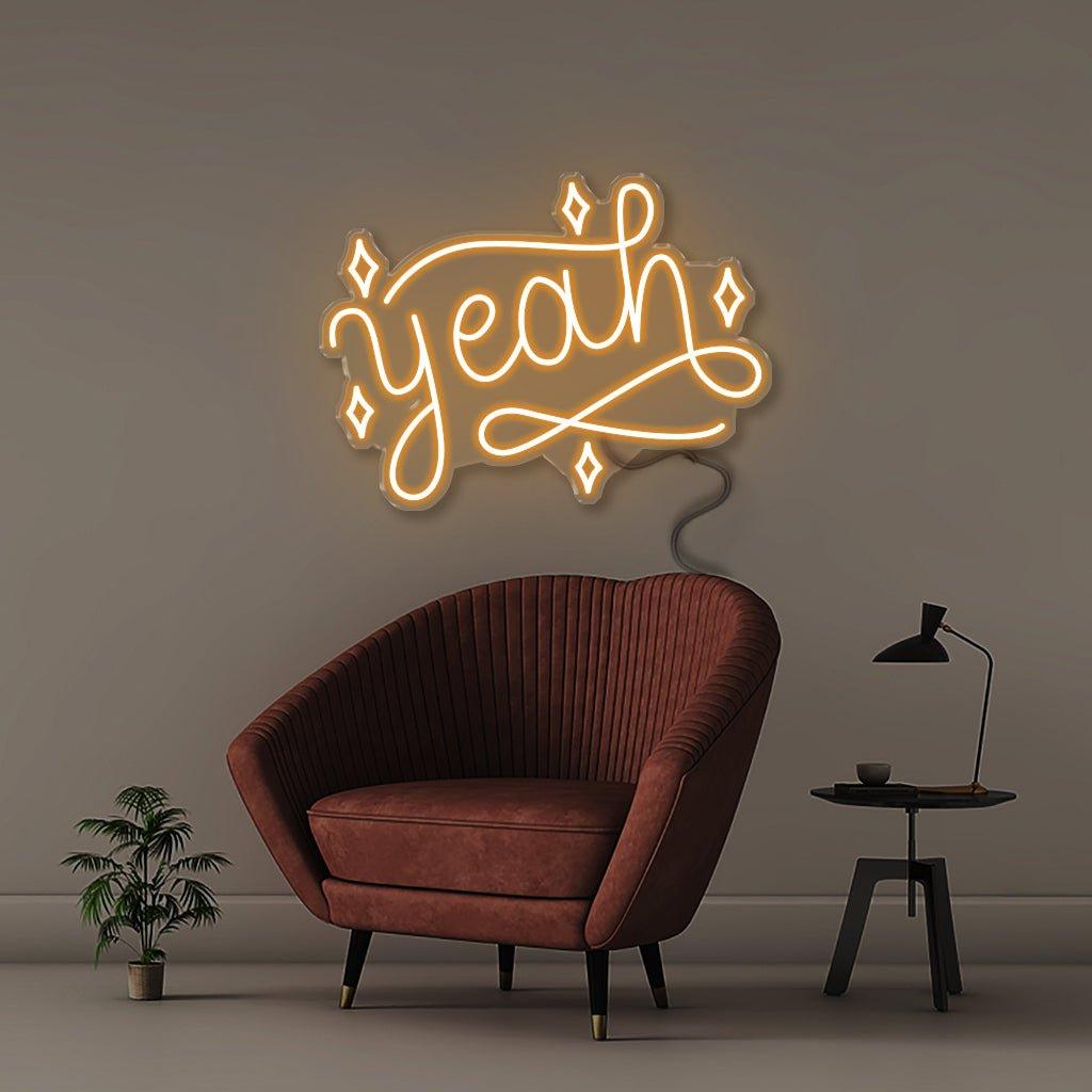 Yeah - Neonific - LED Neon Signs - 24" (61cm) - Orange