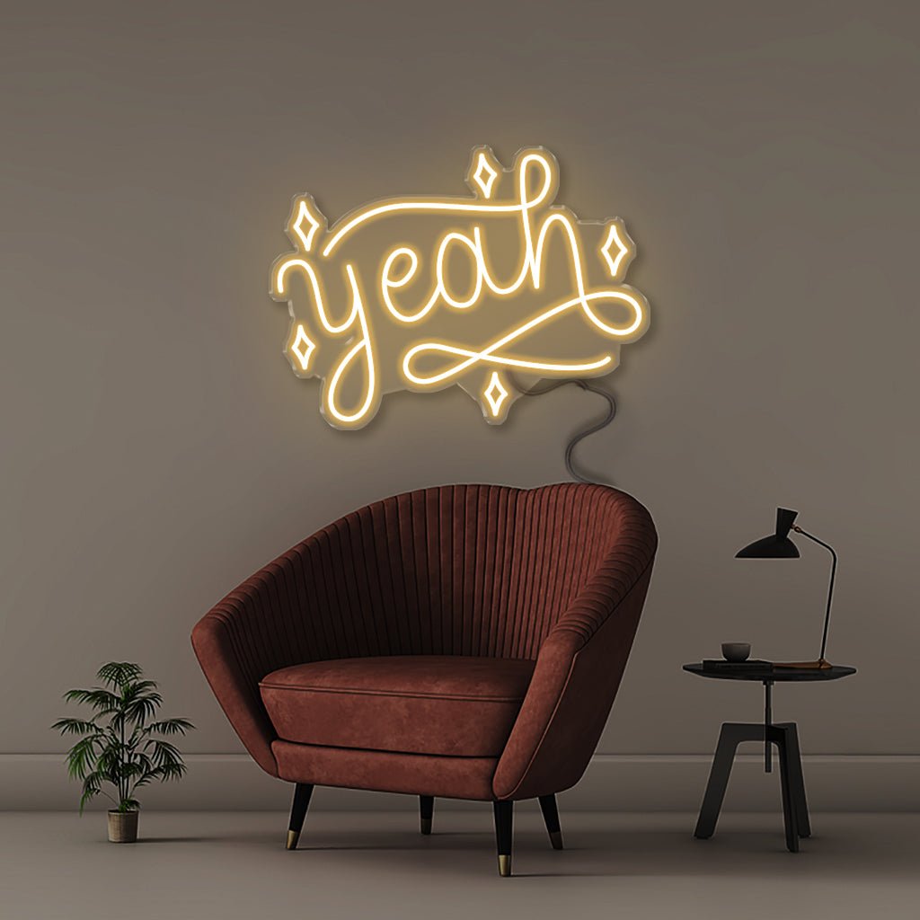 Yeah - Neonific - LED Neon Signs - 24" (61cm) - Warm White