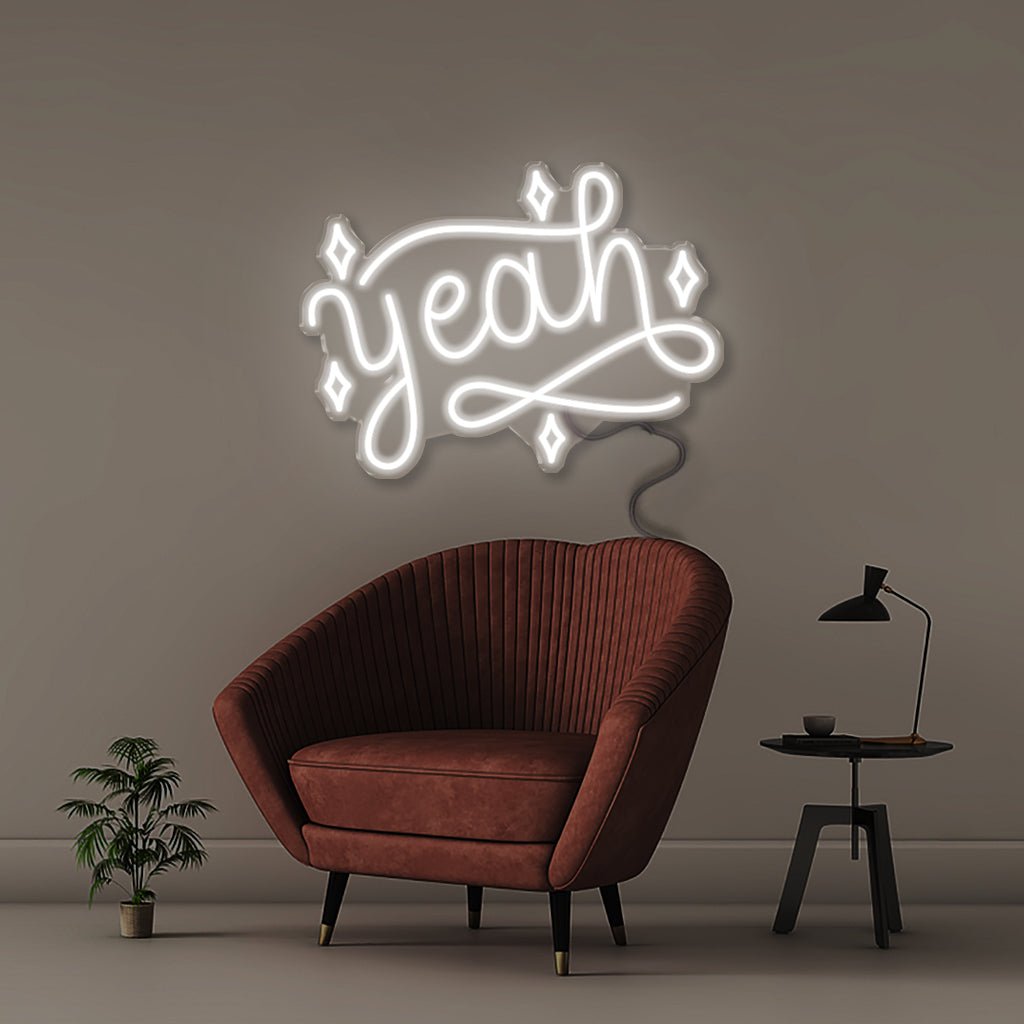 Yeah - Neonific - LED Neon Signs - 24" (61cm) - White
