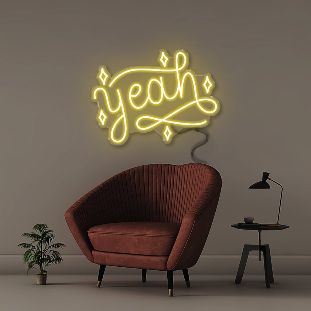 Yeah - Neonific - LED Neon Signs - 24" (61cm) - Yellow