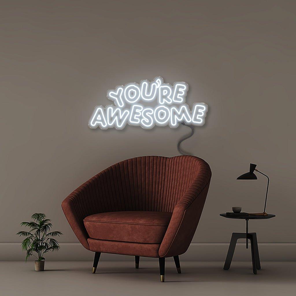 You're awesome 2 - Neonific - LED Neon Signs - 36" (91cm) - Cool White