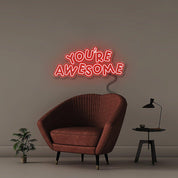 You're awesome 2 - Neonific - LED Neon Signs - 36" (91cm) - Red