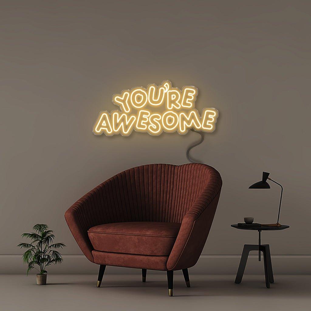 You're awesome 2 - Neonific - LED Neon Signs - 36" (91cm) - Warm White